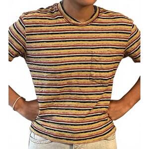 Madewell  Striped Shirt With A 70's Retro Vibe.